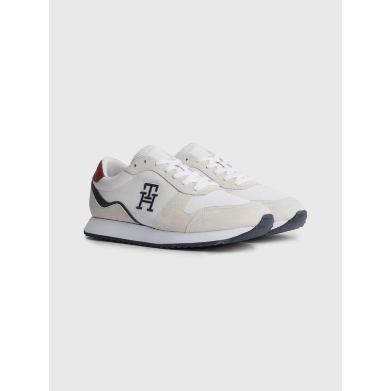 TOMMY HILFIGER - Tenis Estilo Running Con Monograma Hombre Blanco Tommy Hilfiger