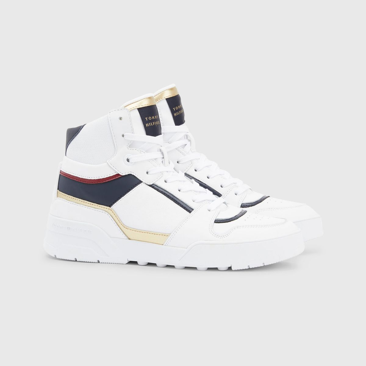 TOMMY HILFIGER - Tenis Altas Con Suela Cupsole Mujer Blanco Tommy Hilfiger