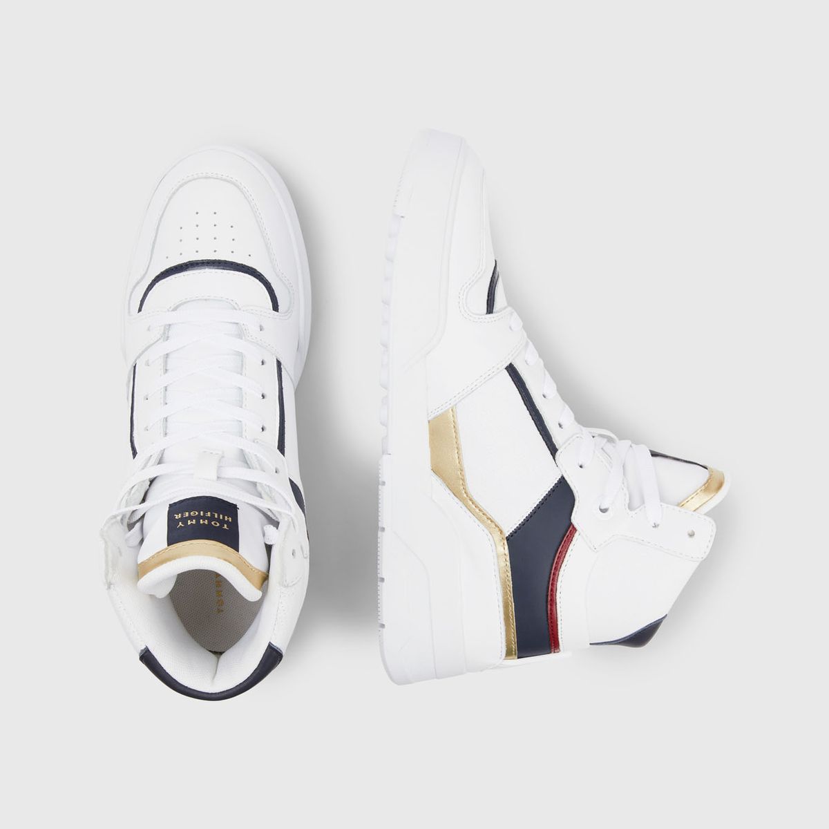 TOMMY HILFIGER - Tenis Altas Con Suela Cupsole Mujer Blanco Tommy Hilfiger