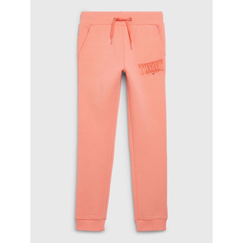 TOMMY HILFIGER - Joggers Con Logo De Satén Niña Rosa Tommy Hilfiger