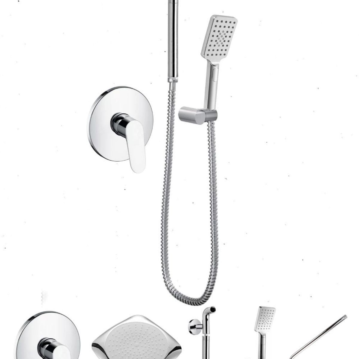 GENERICO - Kit Mezclador Desviador Externo Teleducha Y Ducha Tames Md