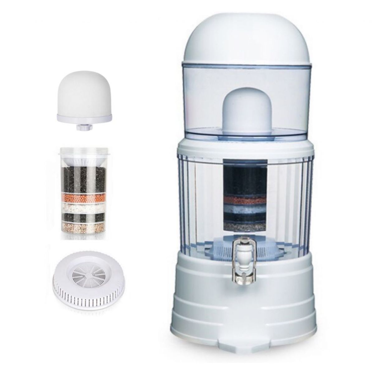 ZHOPI CO - Filtro Natural Purificador Agua 14 Litros Dispensador