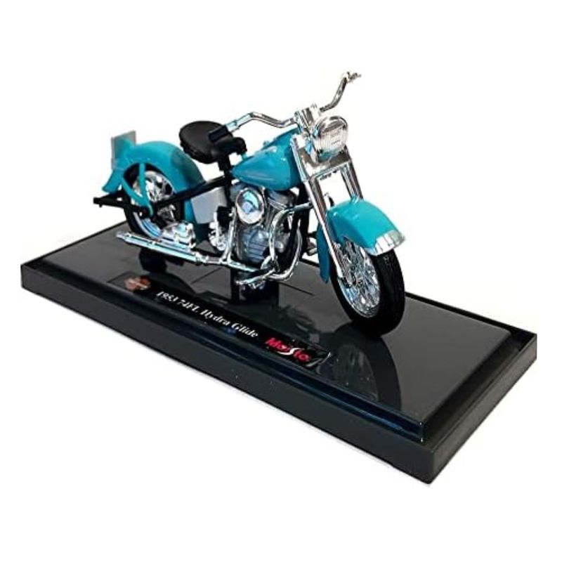 MAISTO - Moto A Escala Harley Davidson 118 Motos Colección Azul Claro