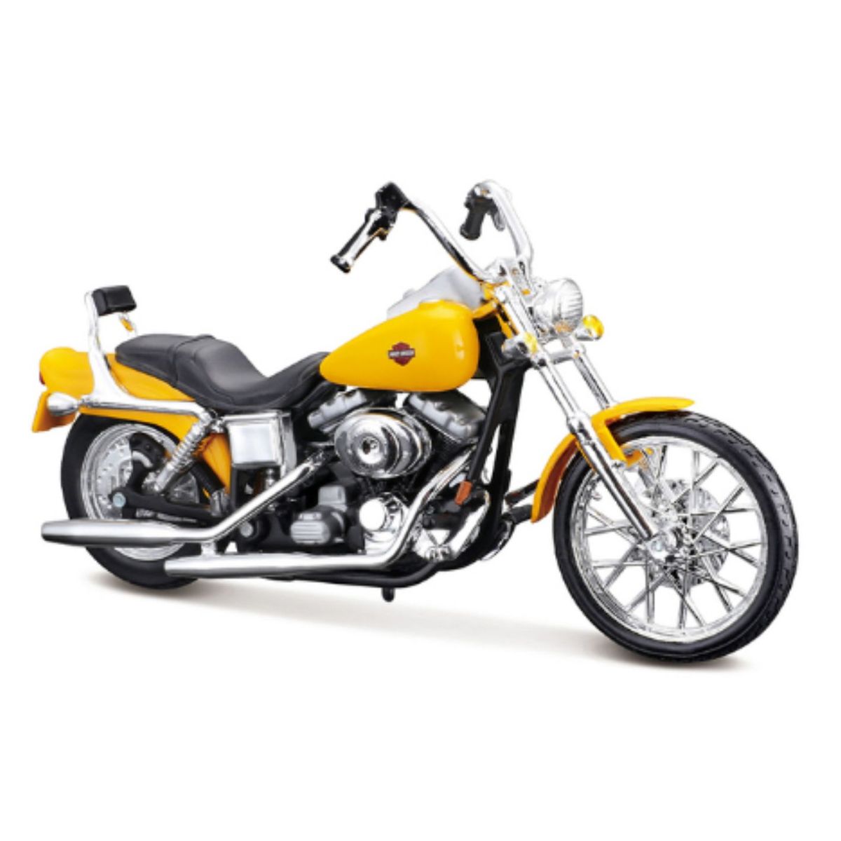 MAISTO - Moto A Escala Harley Davidson 118 Moto De Colección Amarillo