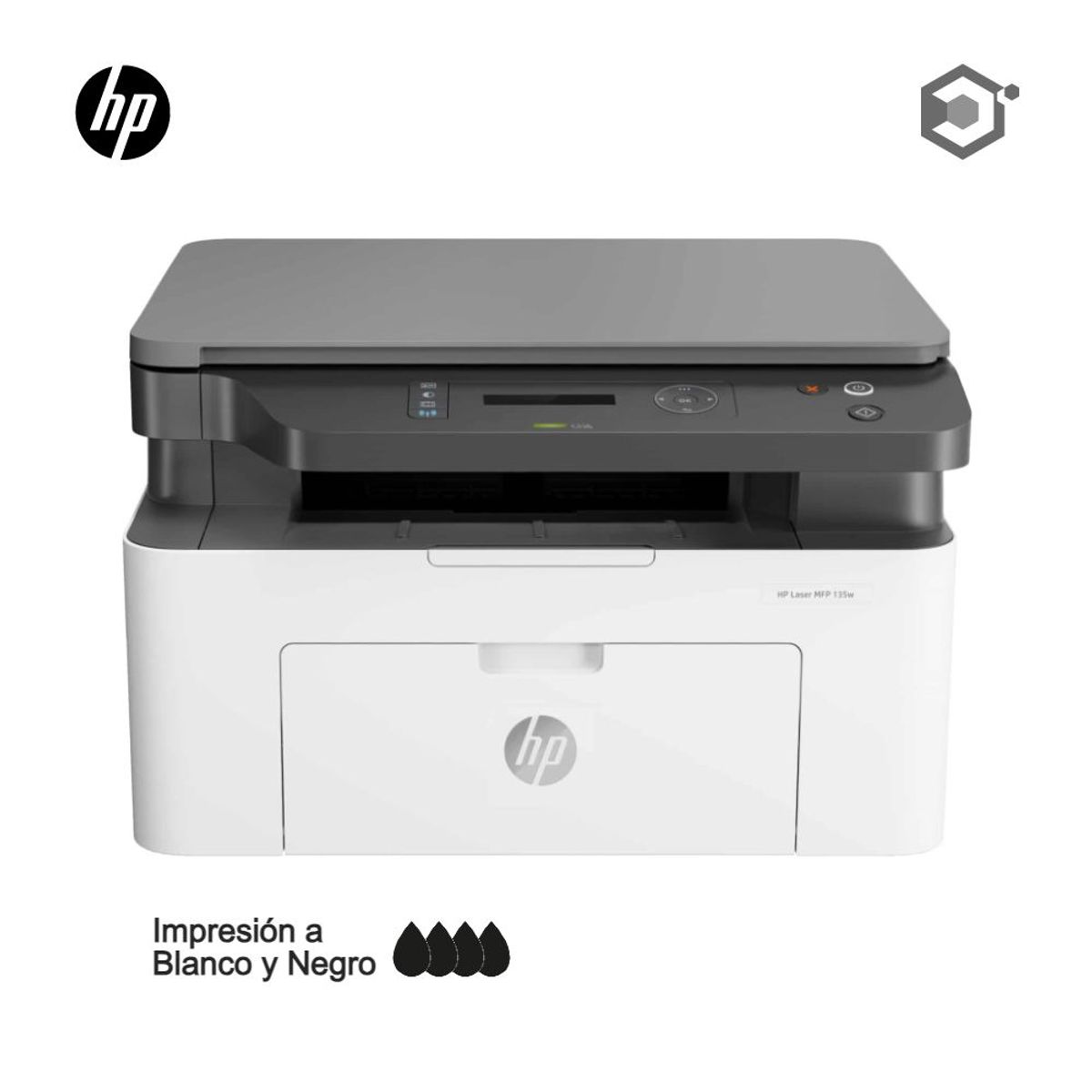 HP - Impresora Láser HP M135W Multifuncional USB-WiFi Monocromática