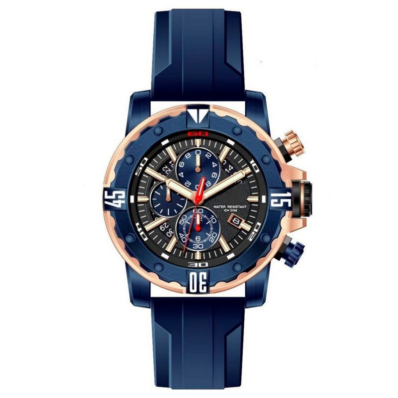 GFORCE - Reloj G-force Original H3957g Crono Calendario Azul + Estuche