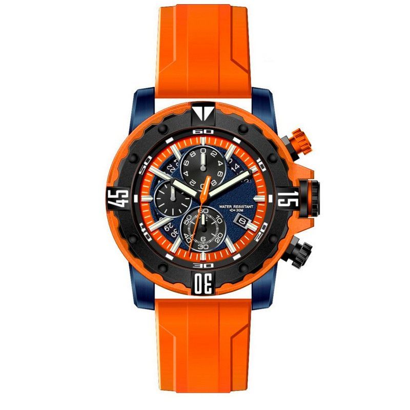 GFORCE - Reloj G-force Original H3957g Crono Calendario Naranja + Estuche
