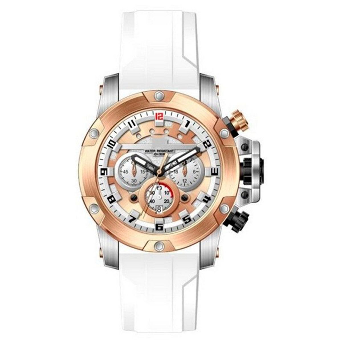 GFORCE - Reloj G-force Original H3958 G Crono Calendario Blanco + Estuche