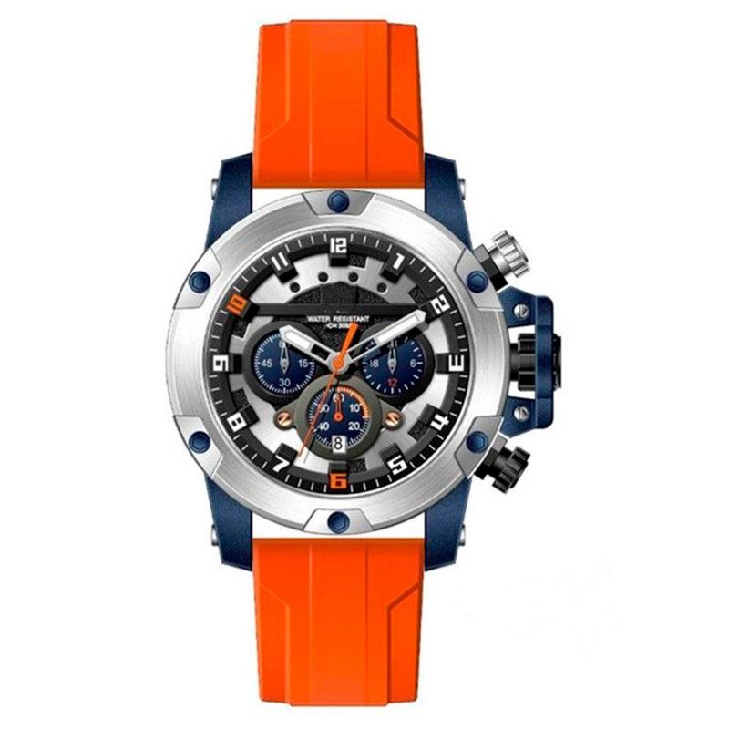 GFORCE - Reloj G-force Original H3958 G Crono Calendario Naranja + Estuche