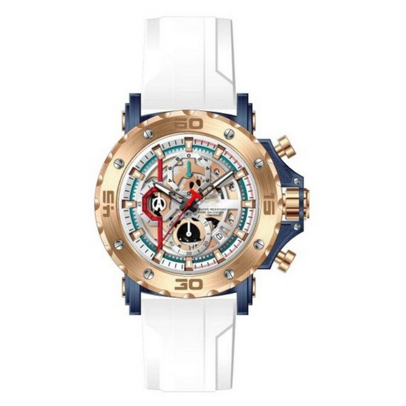 GFORCE - Reloj G-force Original H3959g Crono Calendario Blanco + Estuche