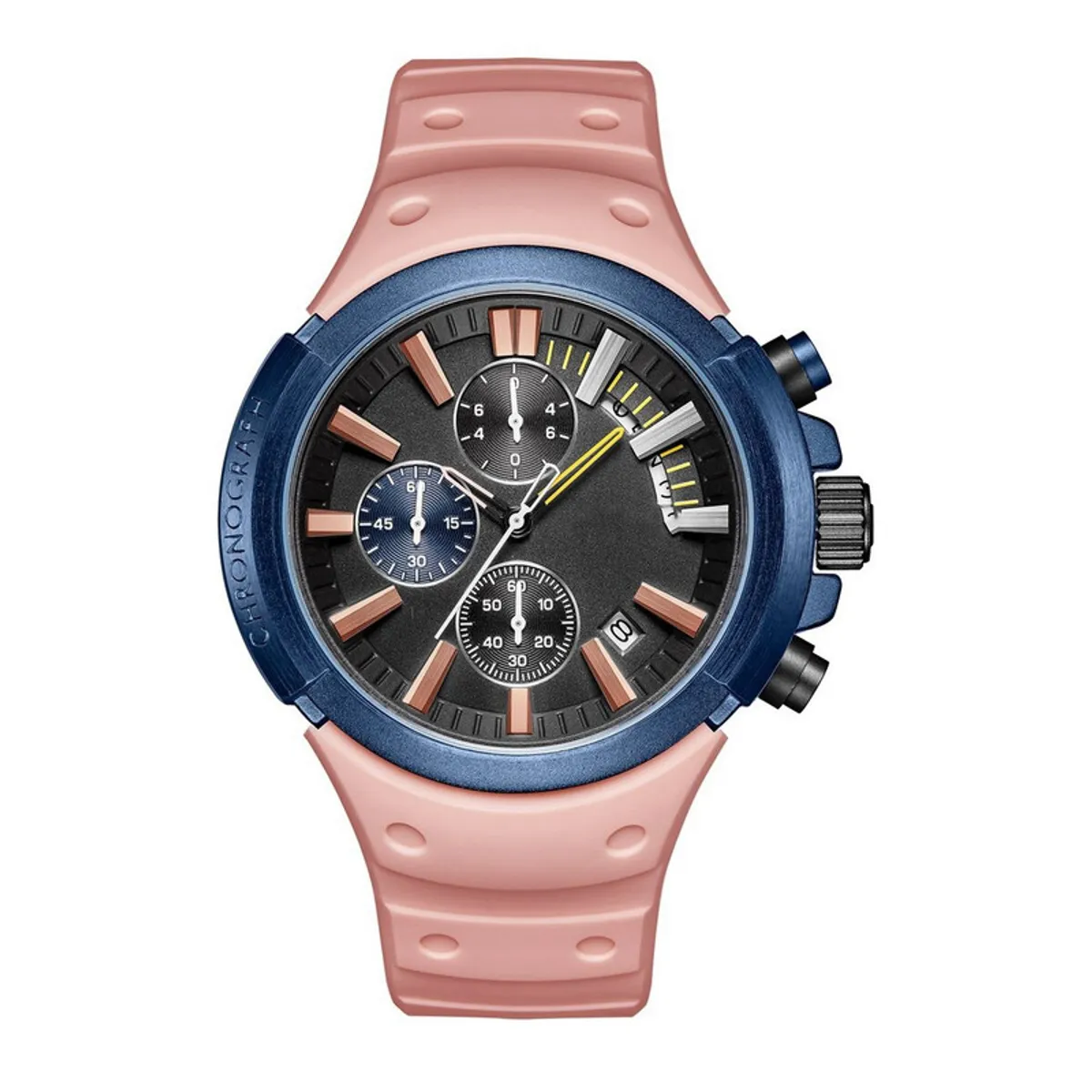 GFORCE - Reloj G-force Original H3993g Crono Calendario Rosa + Estuche