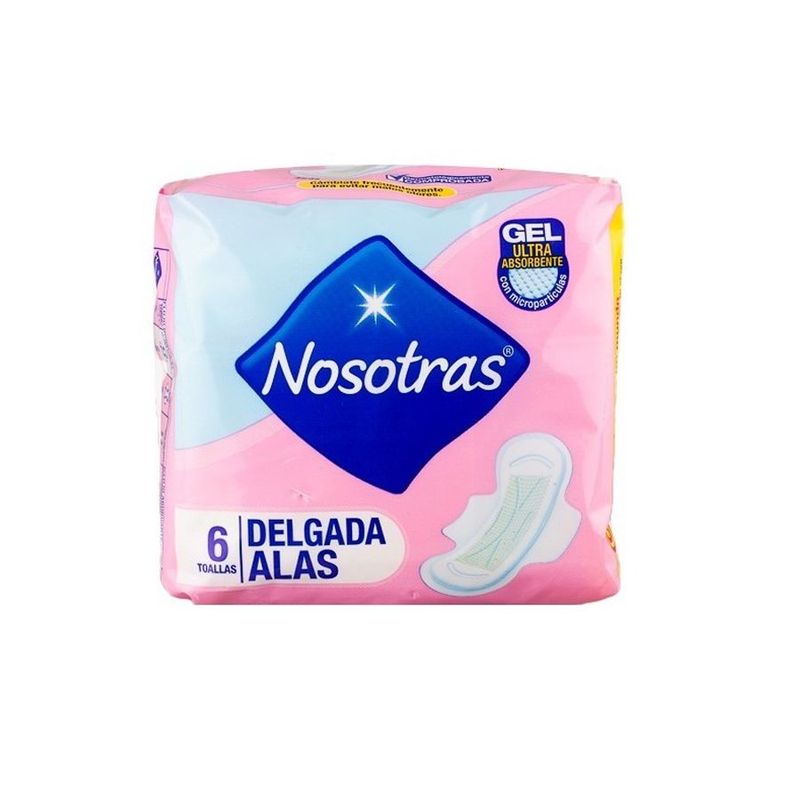 NOSOTRAS - Toallas Nosotras Delgada Alas 6 Unidades