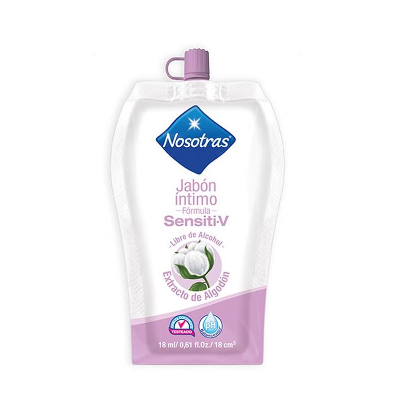 NOSOTRAS - Jabón Intimo Nosotras Sensiti-v 18 Ml x 6 Unidades