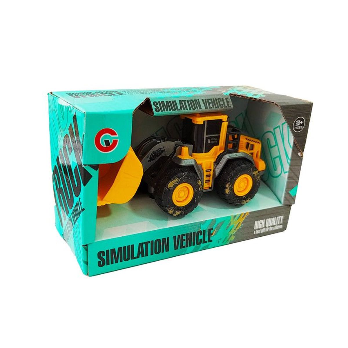 DAYOSHOP - Excavadora Bulldozer Camión Construcción De Impulso Juguete Amarillo Negro