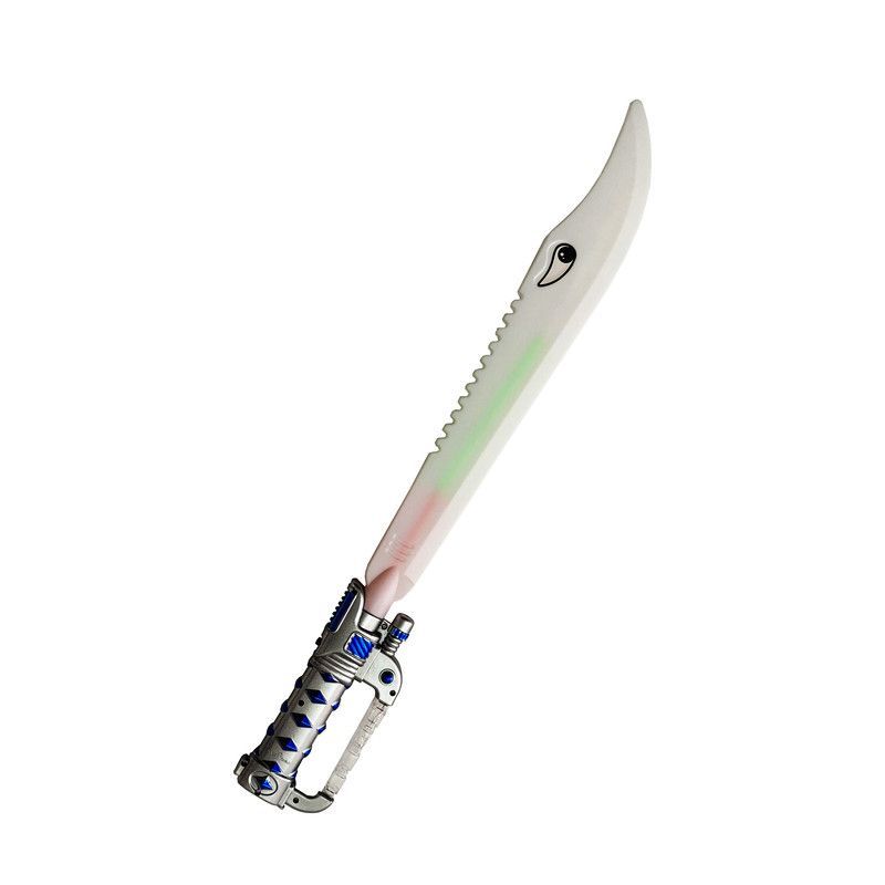 DAYOSHOP - Juguete Espada Minecraft Niños Led Sonido Shark + Baterias Gris
