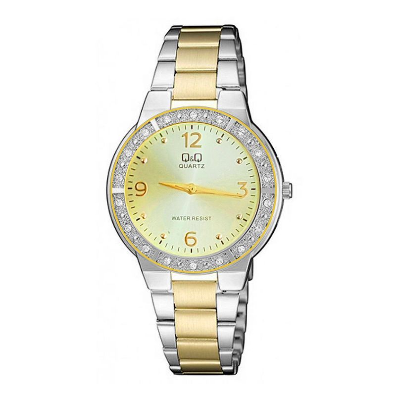 Q&Q - Reloj Q&q Qyq Acero Inoxidable Dama Diamond Bicolor N + estuche_.