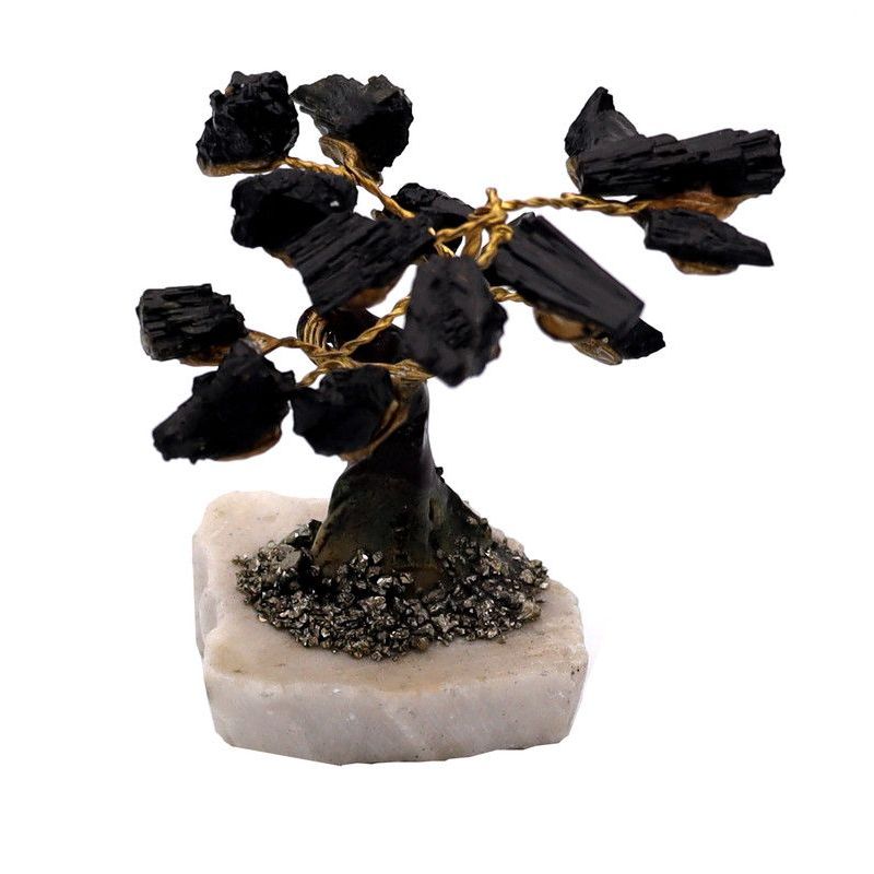 DAYOSHOP - Árbol Turmalina Protección Prosperidad Con Pirita