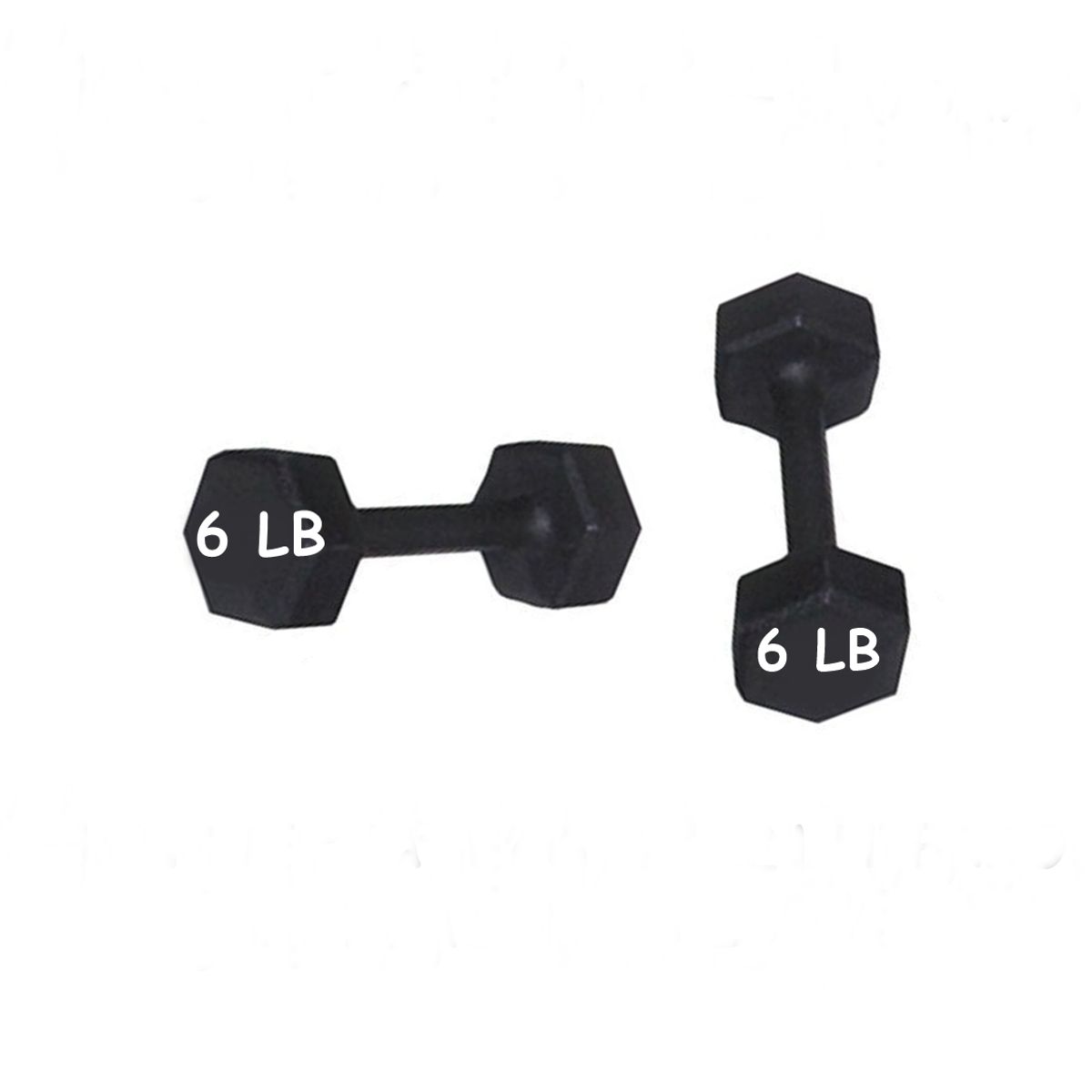 GENERICO - PAR DE MANCUERNA HEXAGONAL 6 LB C/U – TOTAL 12 LB