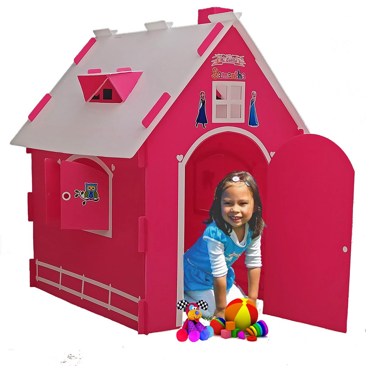 MI CASITA - Casita infantil de juegos y muñecas para niños y niñas - Fucsia