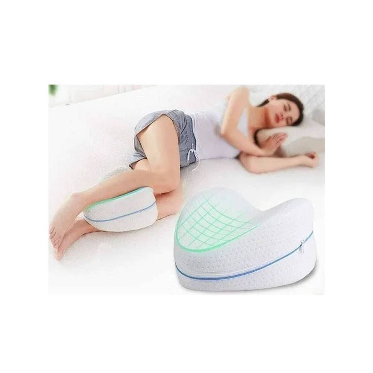 ONE PIXEL - Cojin Almohada Ortopédica Original Para Piernas.