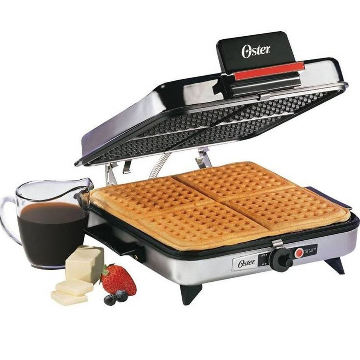 OSTER - Plancha Waflera Sanduchera Clásica 3 En 1