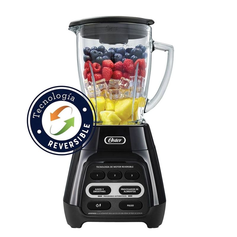 OSTER - Licuadora Oster Programas Automáticos Tecnología Reve Color Negro 127V