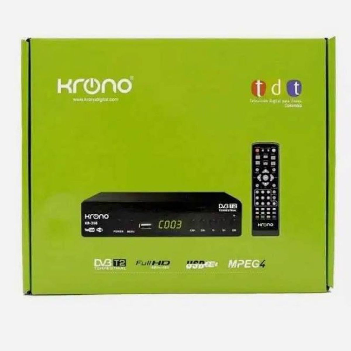 KRONO - Decodificador Krono Tdt Receptor Tv Digital Dvb
