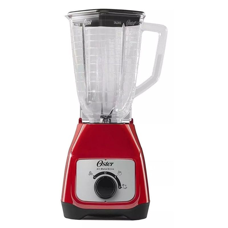 OSTER - Licuadora Oster BLSTKAP 1.25 L Roja Con Vaso De Plástico 127V