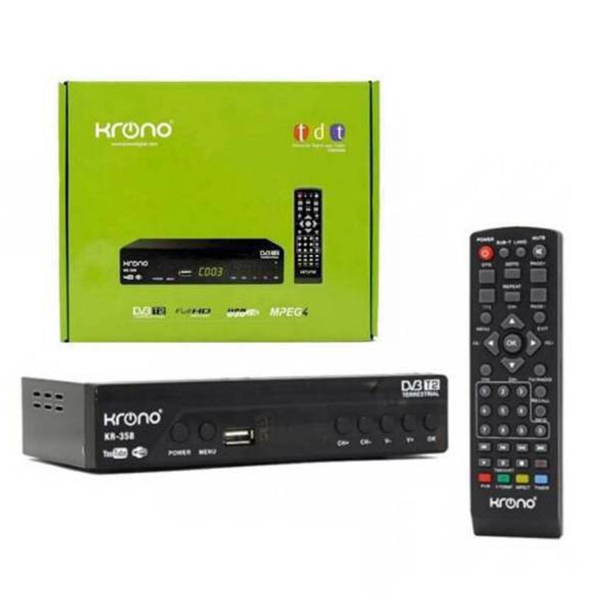 KRONO - Decodificador Krono TDT Receptor Digital HDMI