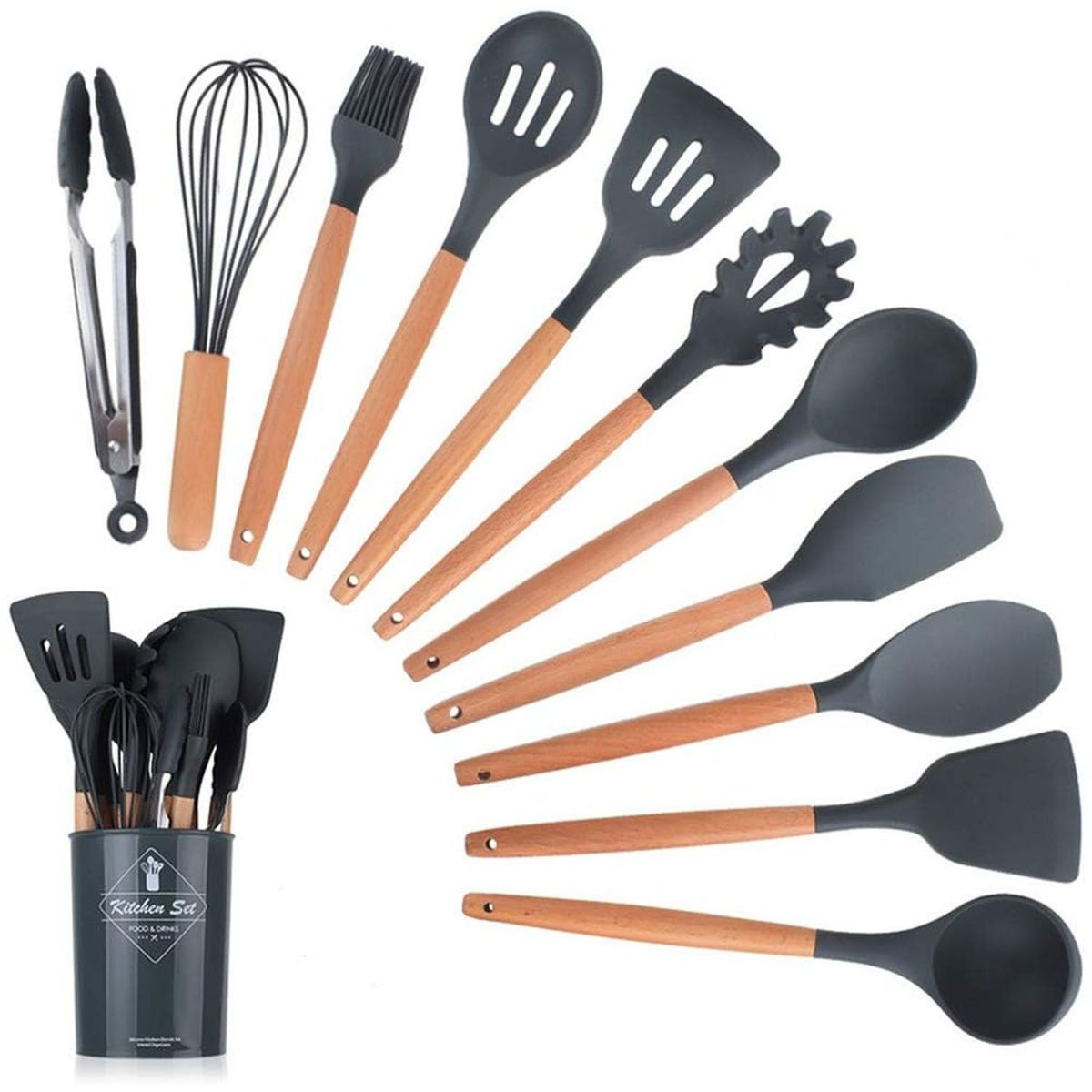 KITCHEN - Set Utensilios Para Cocina en Silicona 12 Piezas_.