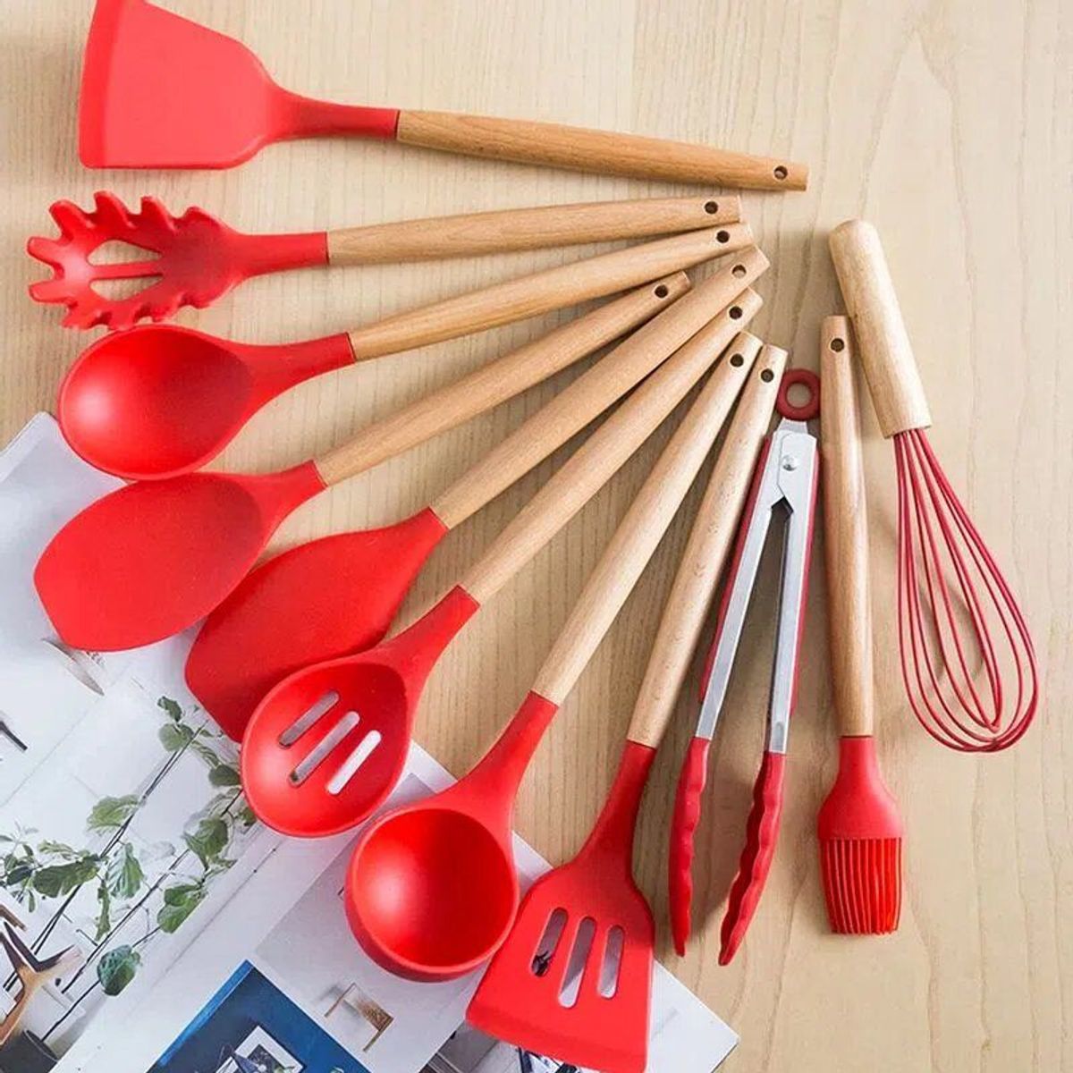 KITCHEN - Set Utensilios Para Cocina en Silicona 12 Piezas