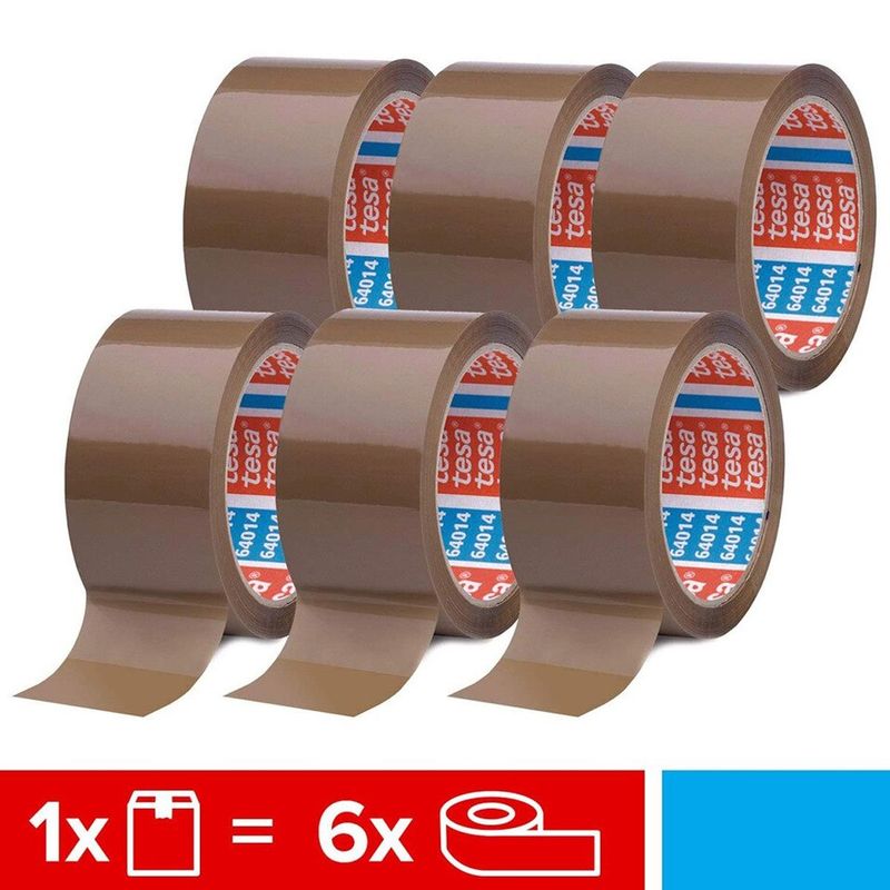 TESA - Cinta Adhesiva Marrón Tesa X 6 Rollos De 48 X 40 cm