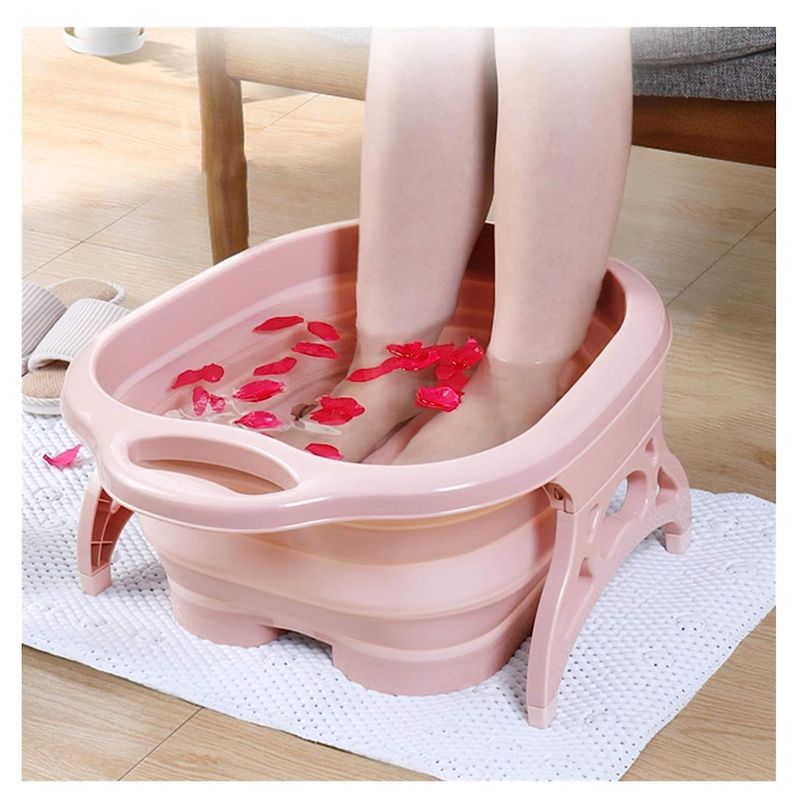 GENERICO - Tina Para Pies Bañera Plegable Portátil Hidromasaje Rodillos