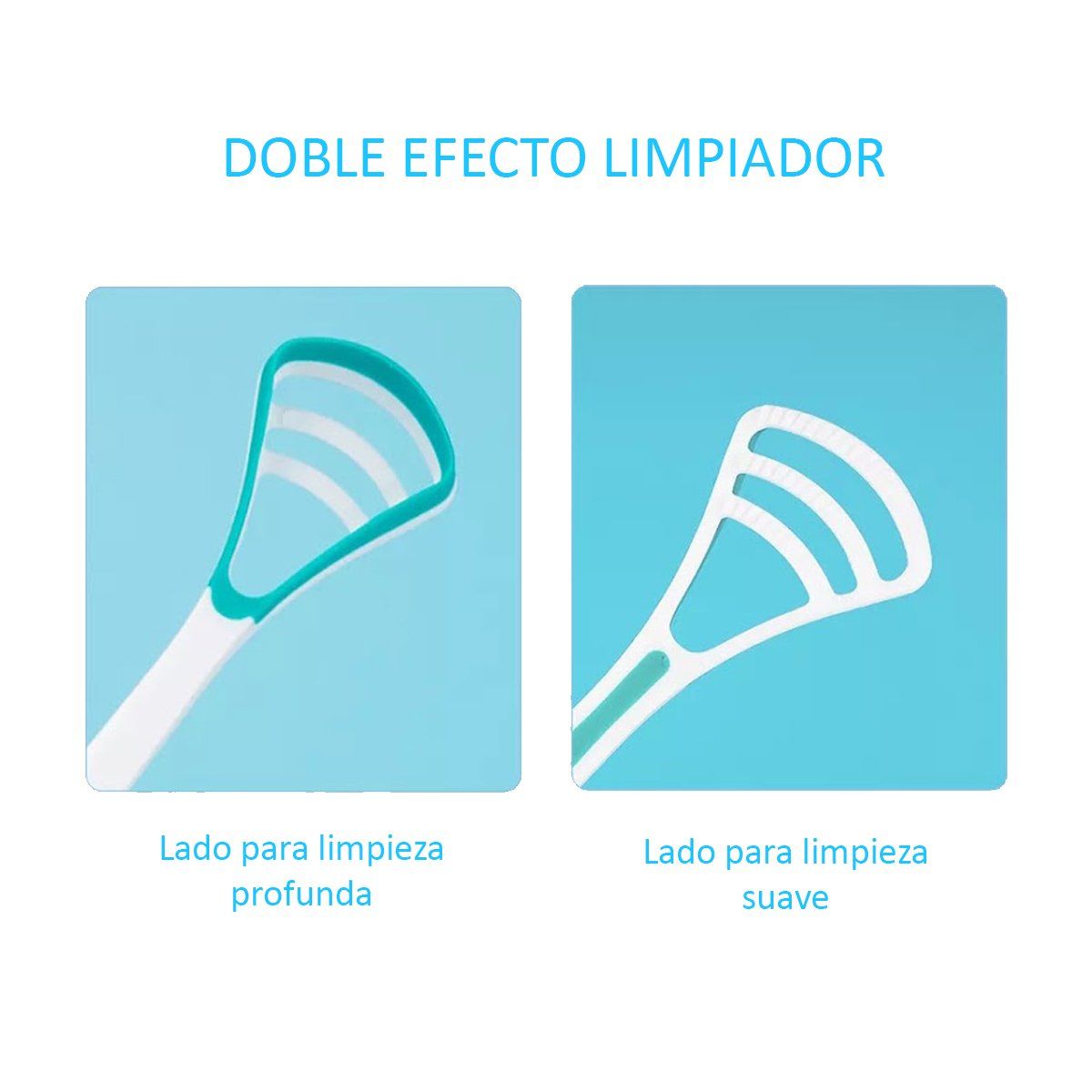 GENERICO - Limpiador raspador de lengua Rosa claro