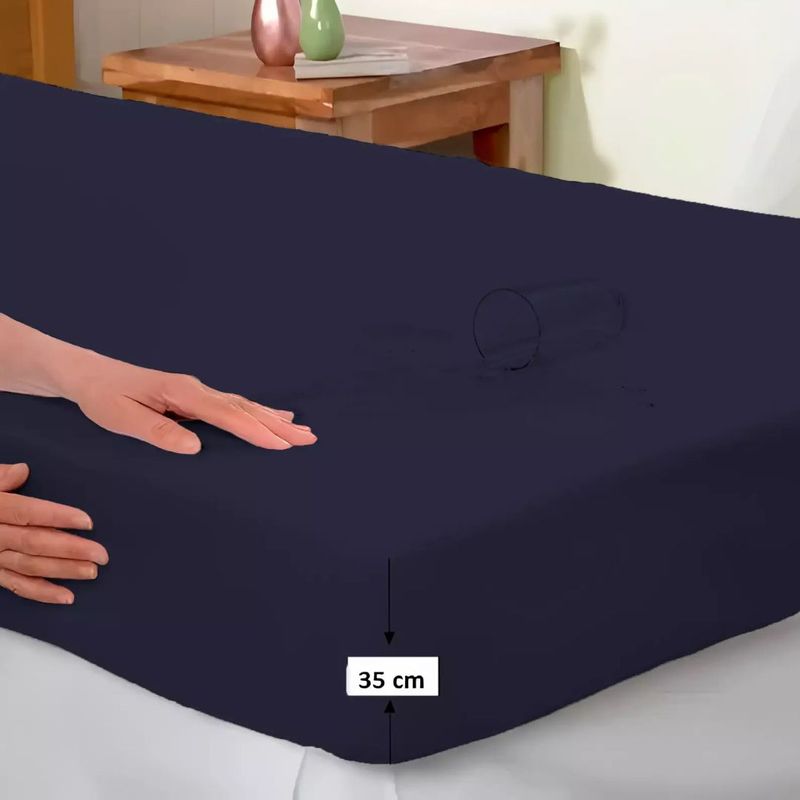 GENERICO - Protector De Colchón, Tela Anti Fluidos - Anti Ácaros, Cama Doble, 1.40 x 1.90