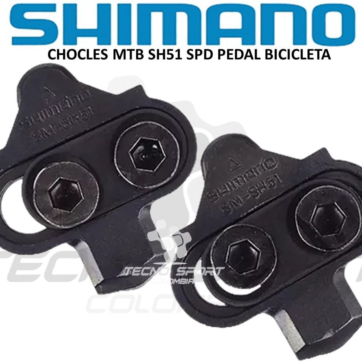 SHIMANO - Calas Chocles Bicicleta Shimano Sh51 Spd Pedal Y Spinning