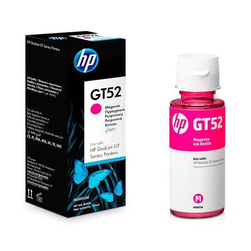HP - Botella de tinta original magenta HP GT52 (M0H55AL), 70 ml