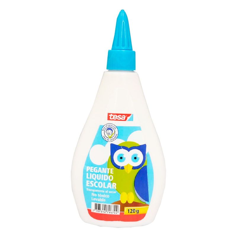 TESA - Pegante Liquido Tesa Escolar, 120 Gr , Lavable, No Tóxico
