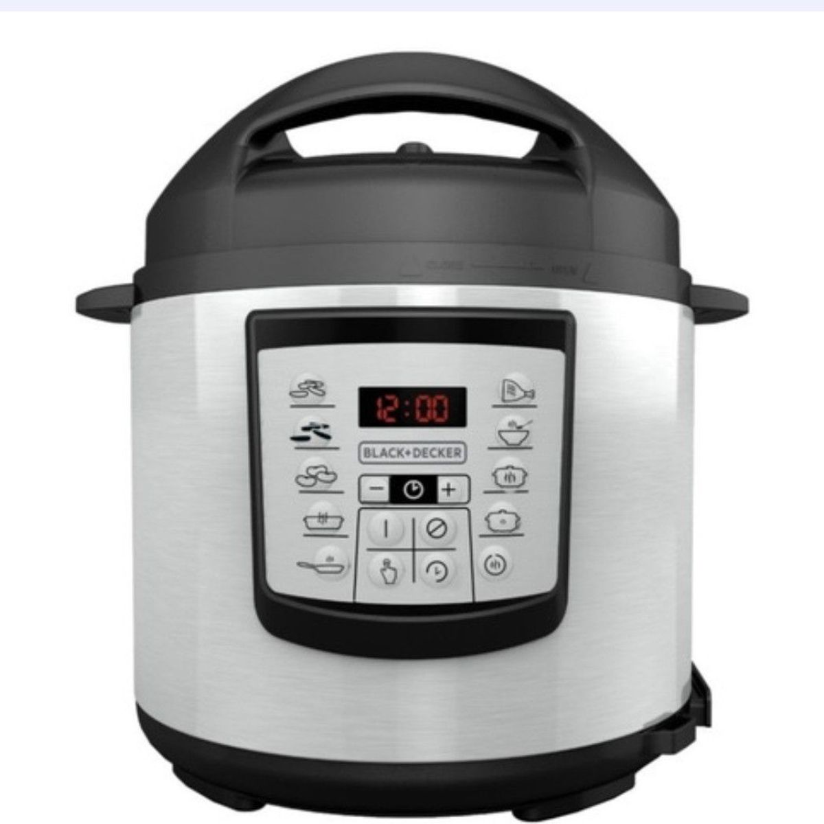 BLACK+DECKER - Olla a presión electrica multifuncional 5.7 litros acero Black Decker