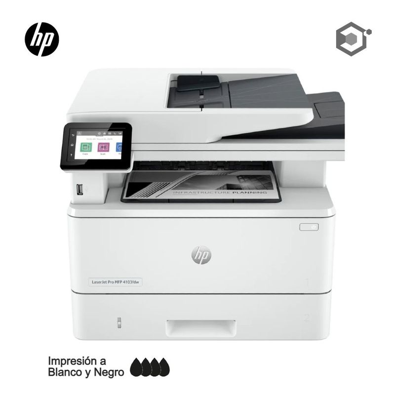 HP - Impresora HP LaserJet Pro Mfp 4103fdw Dúplex - WiFi.