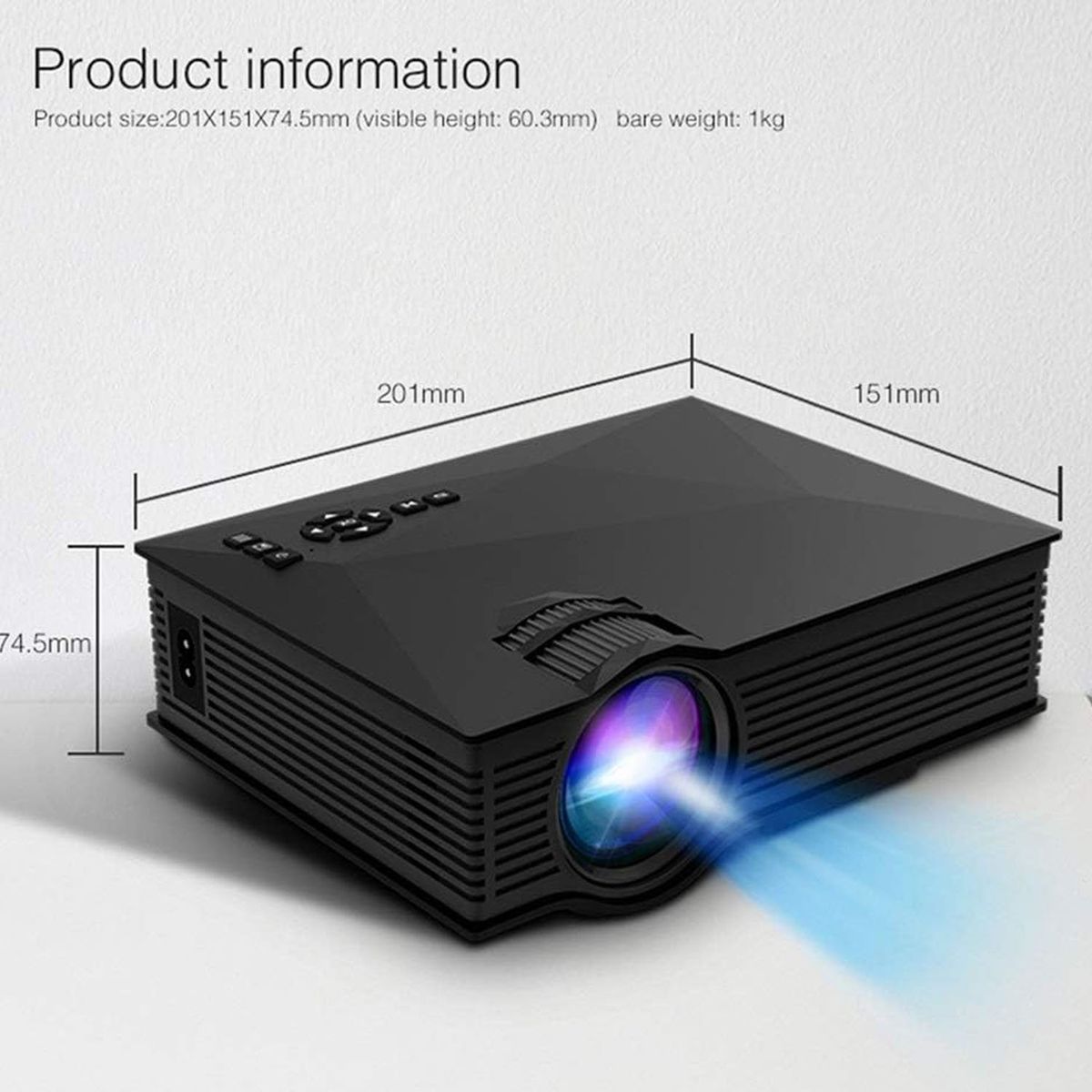 ONE PIXEL - Mini Proyector Led Video Beam 1800 Lumenes Wifi UC68