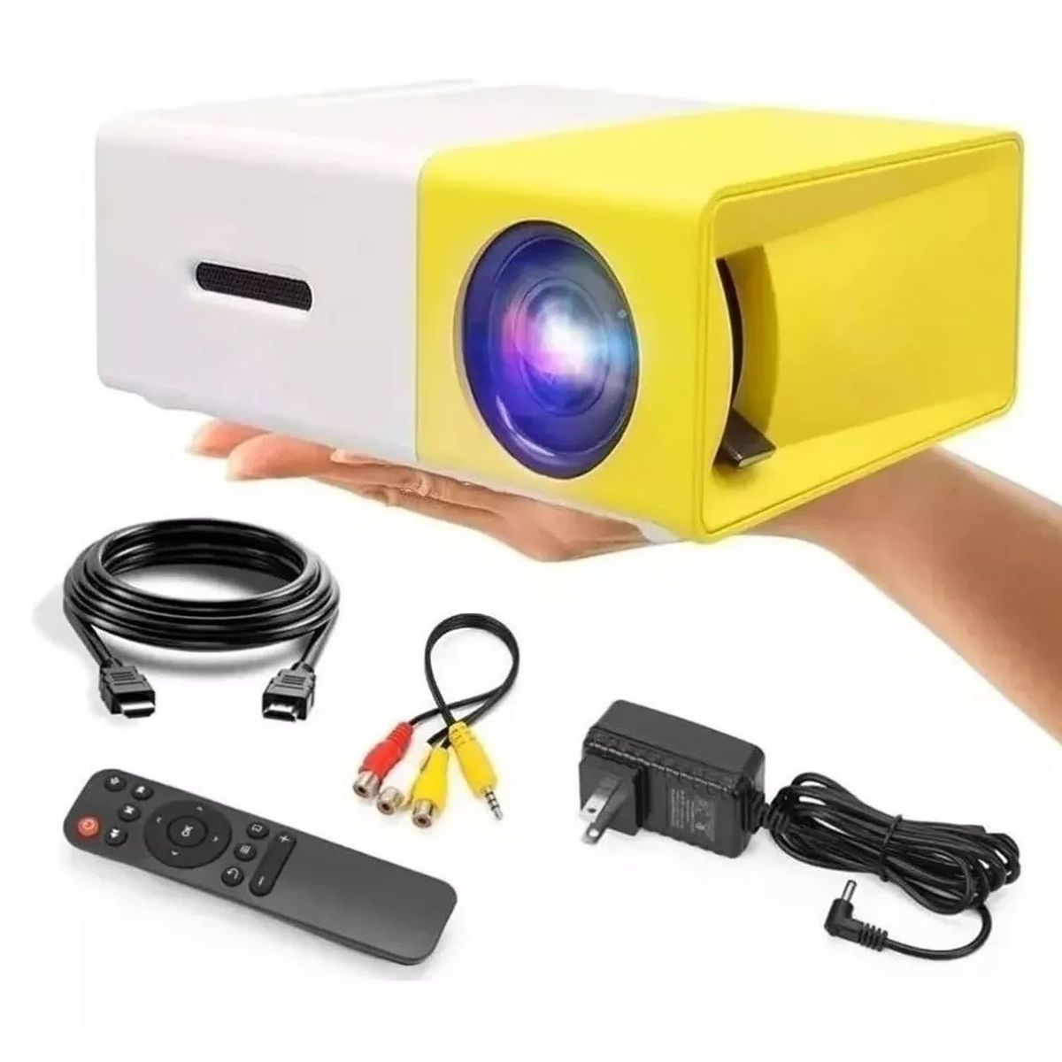 ONE PIXEL - Mini Proyector Led Video Beam 600 Lumens Yg300 HDMI USB
