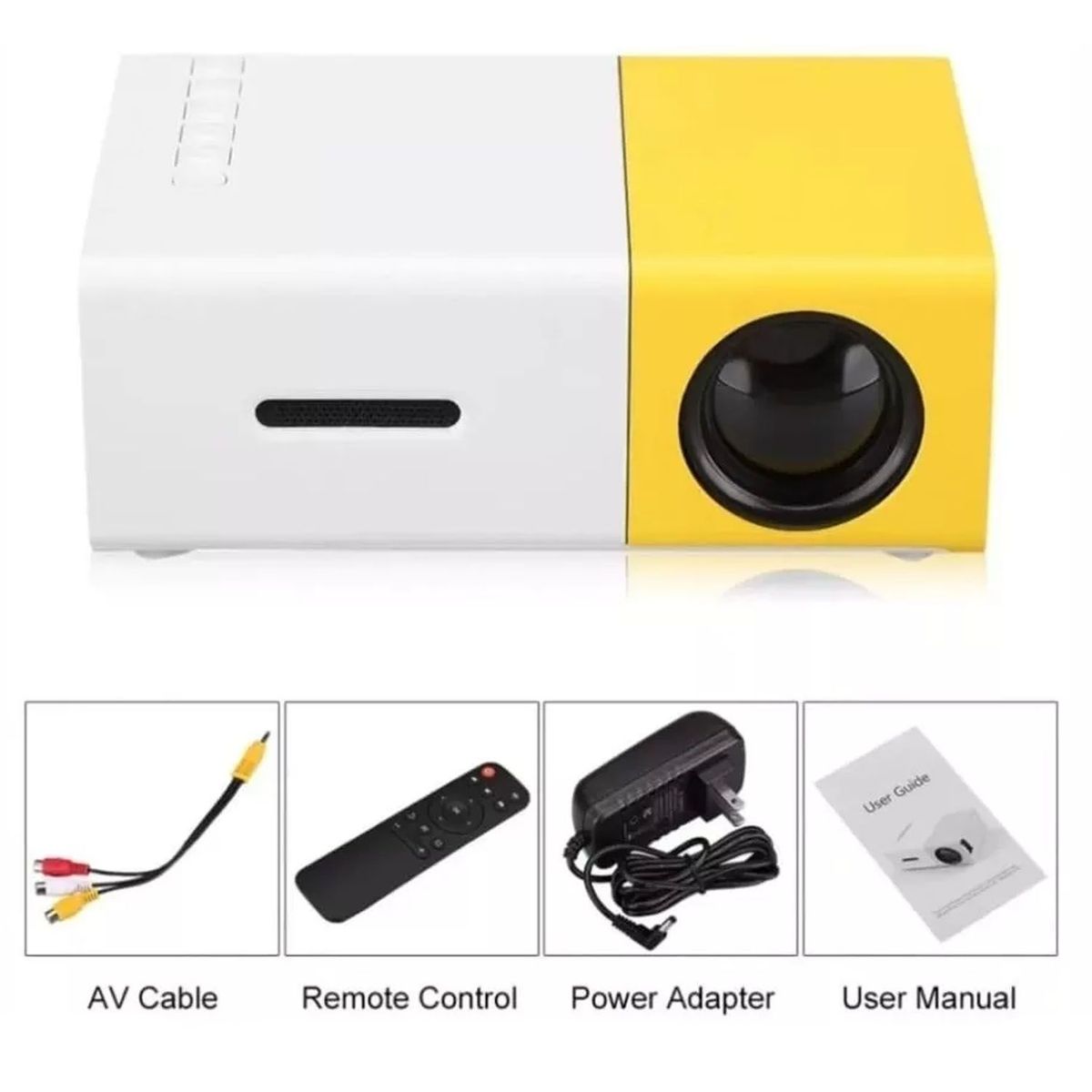 ONE PIXEL - Mini Proyector Led Video Beam 600 Lumens Yg300 HDMI USB