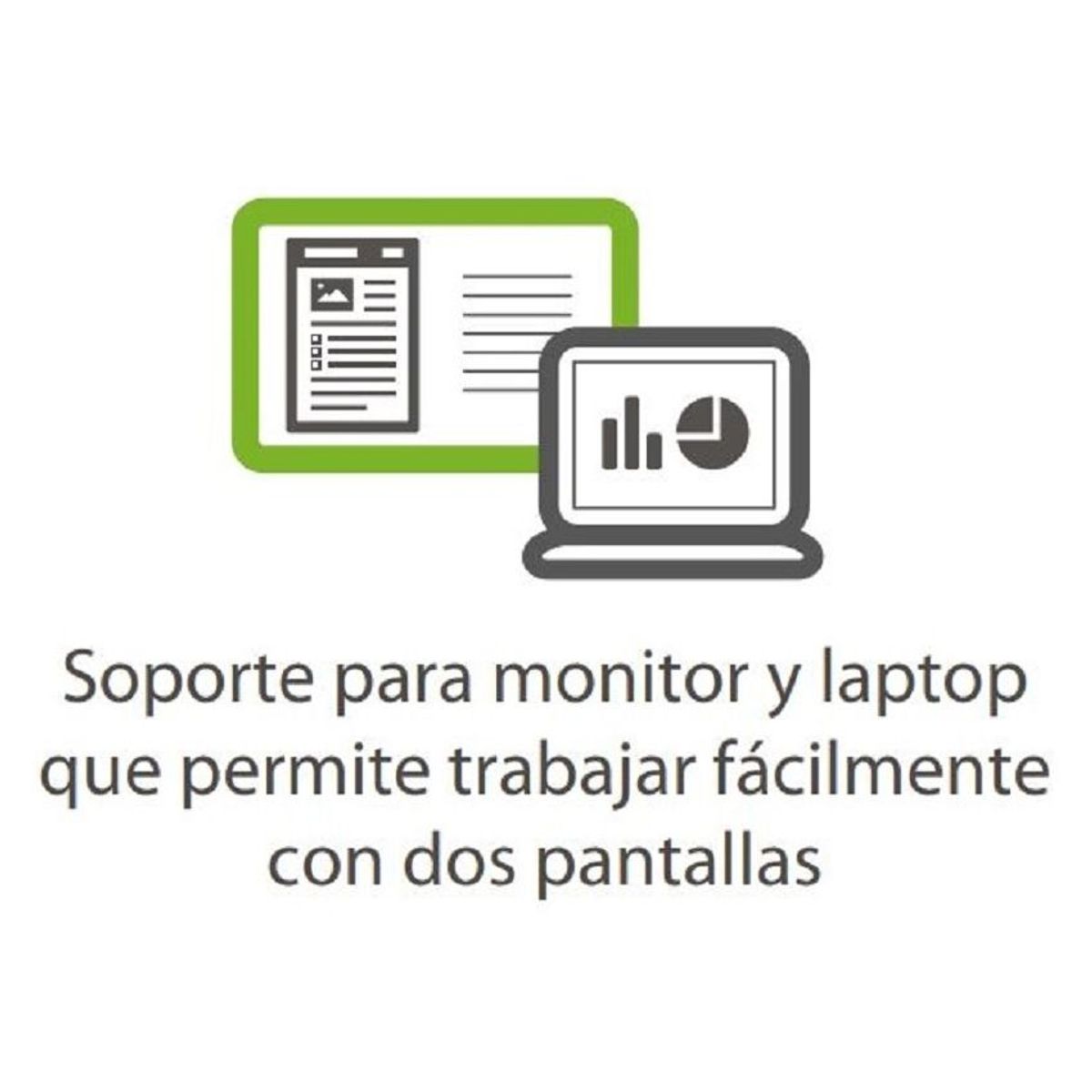 KLIP XTREME - Soporte Brazo Doble para Portátil y Monitor de 13 a 32 Pulgadas