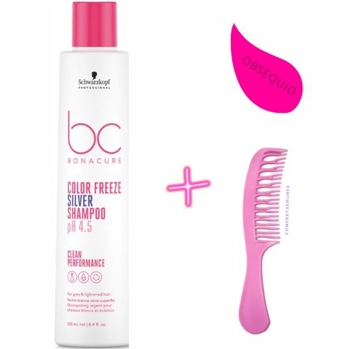 SCHWARZKOPF - Shampoo Bonacure Color Freeze silver rubios o canas