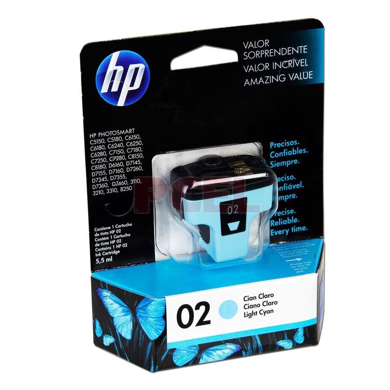 HP - Hp 02 Cian Claro Cartucho De Tinta C8774wl