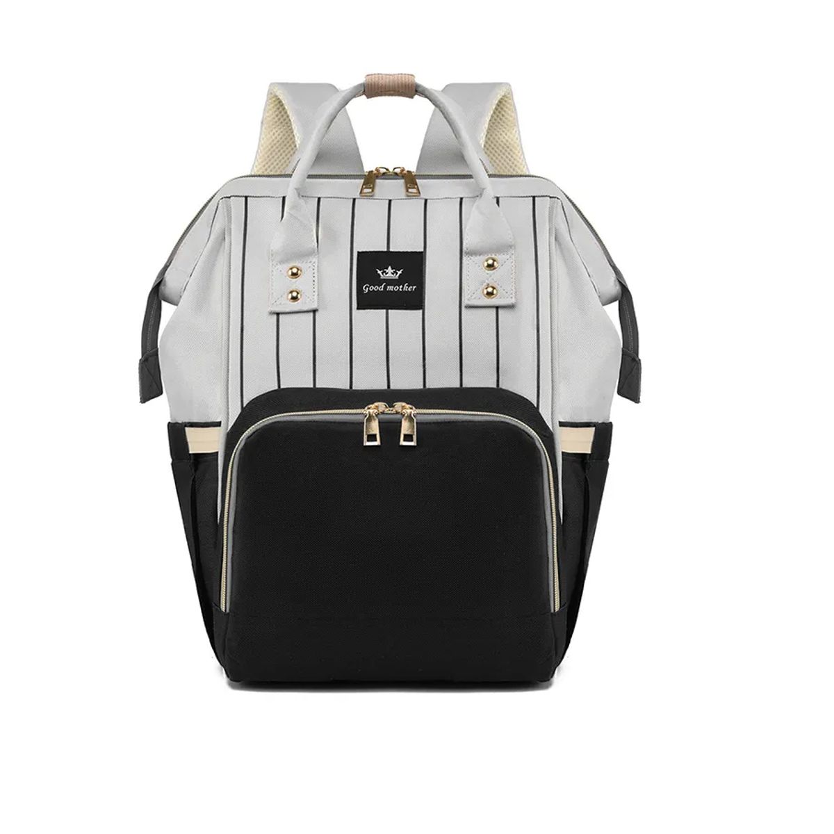 KIDSHOP - Pañalera Tipo Morral Multiusos Para Bebe Ref Negro 2037