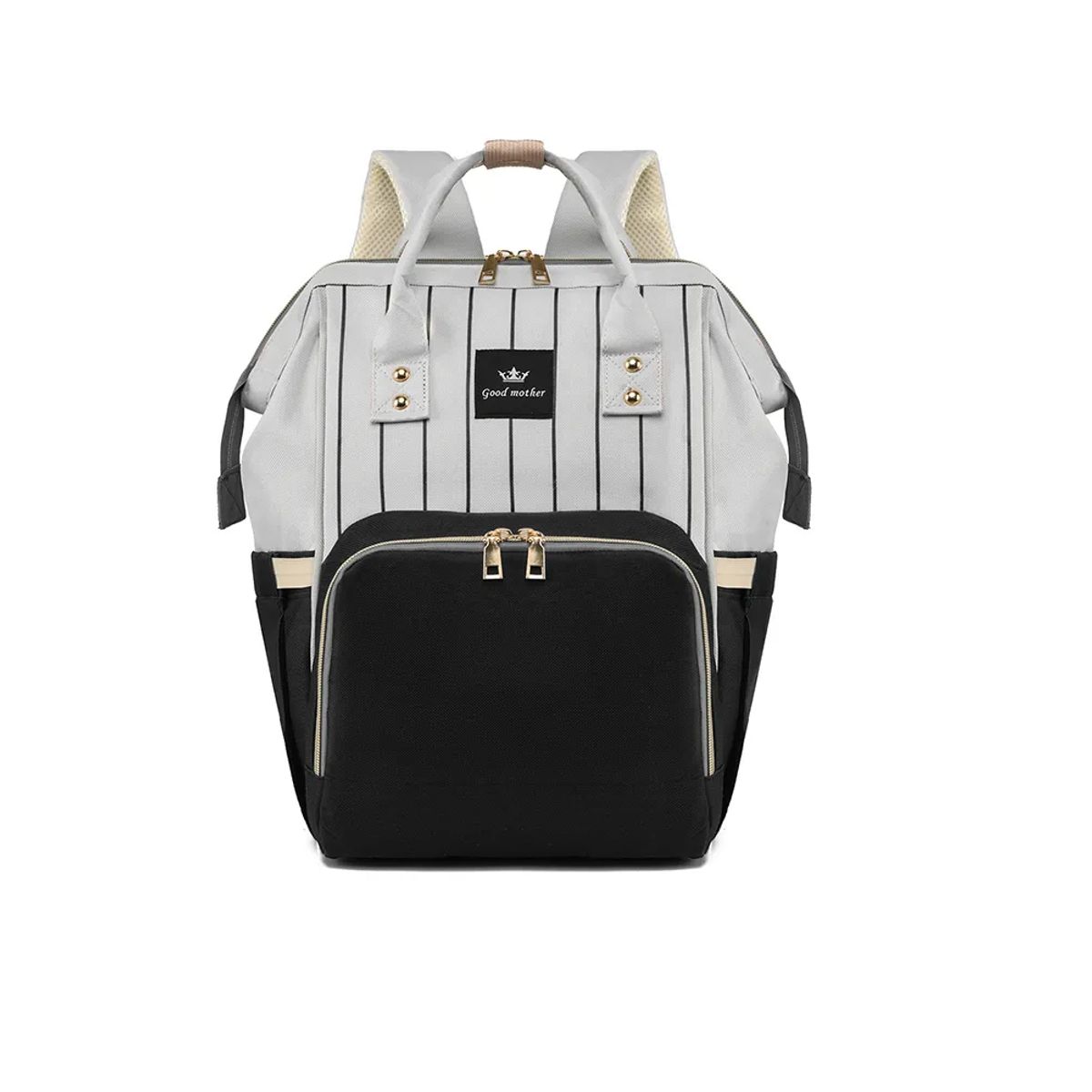 KIDSHOP - Pañalera Tipo Morral Multiusos Para Bebe Ref Negro 2037