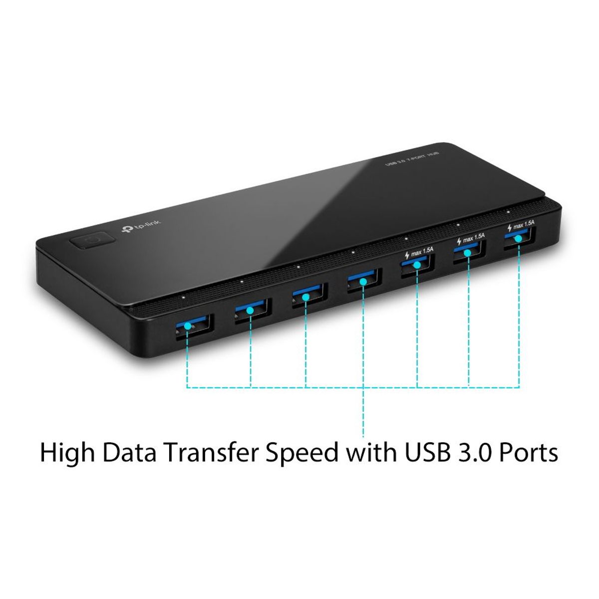 TP LINK - Hub 7 Puertos Tplink Uh700 3.0 Con Adaptador De Corriente