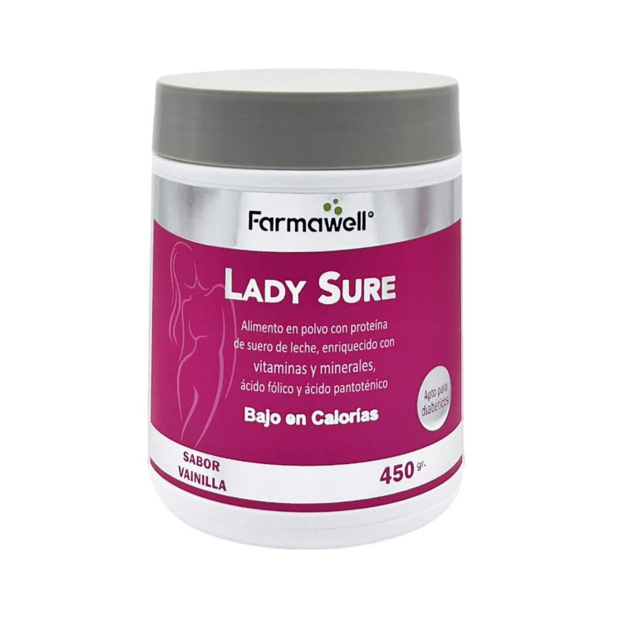 FARMAWELL - LADY SURE ALIMENTO EN POLVO CON VITAMINAS MINERALES Y ESPIRULINA